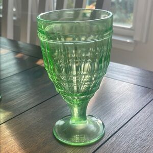 Uranium Glass Goblet